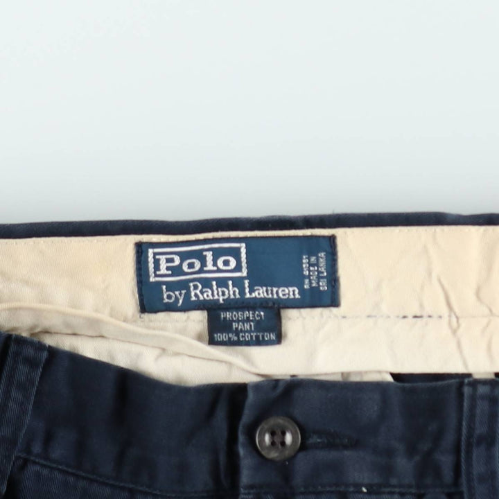 Ralph Lauren POLO by Ralph Lauren PROSPECT PANT Chino pants for men, equivalent to w36 cotton navy blue type Vintage Second Hand