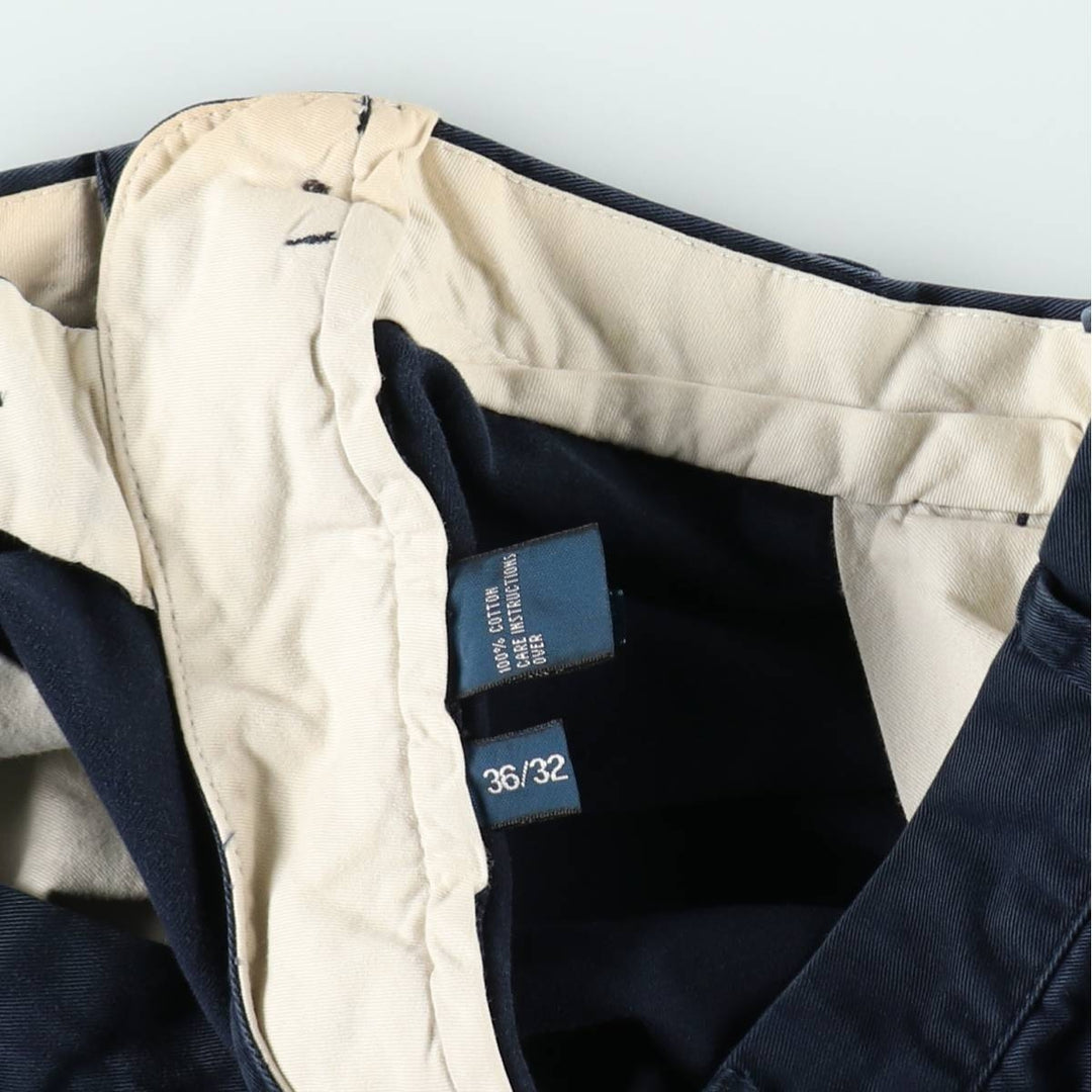 Ralph Lauren POLO by Ralph Lauren PROSPECT PANT Chino pants for men, equivalent to w36 cotton navy blue type Vintage Second Hand
