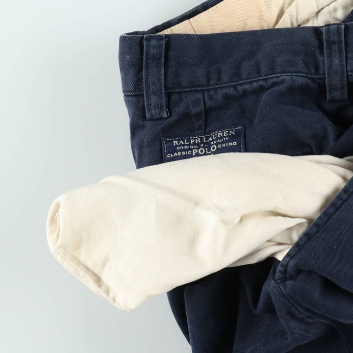 Ralph Lauren POLO by Ralph Lauren PROSPECT PANT Chino pants for men, equivalent to w36 cotton navy blue type Vintage Second Hand