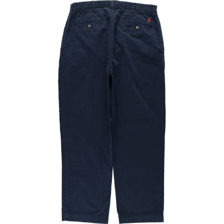 Ralph Lauren POLO by Ralph Lauren ETHAN PANT Two-pleat chino pants for men, size W34 cotton navy blue type Vintage Second Hand