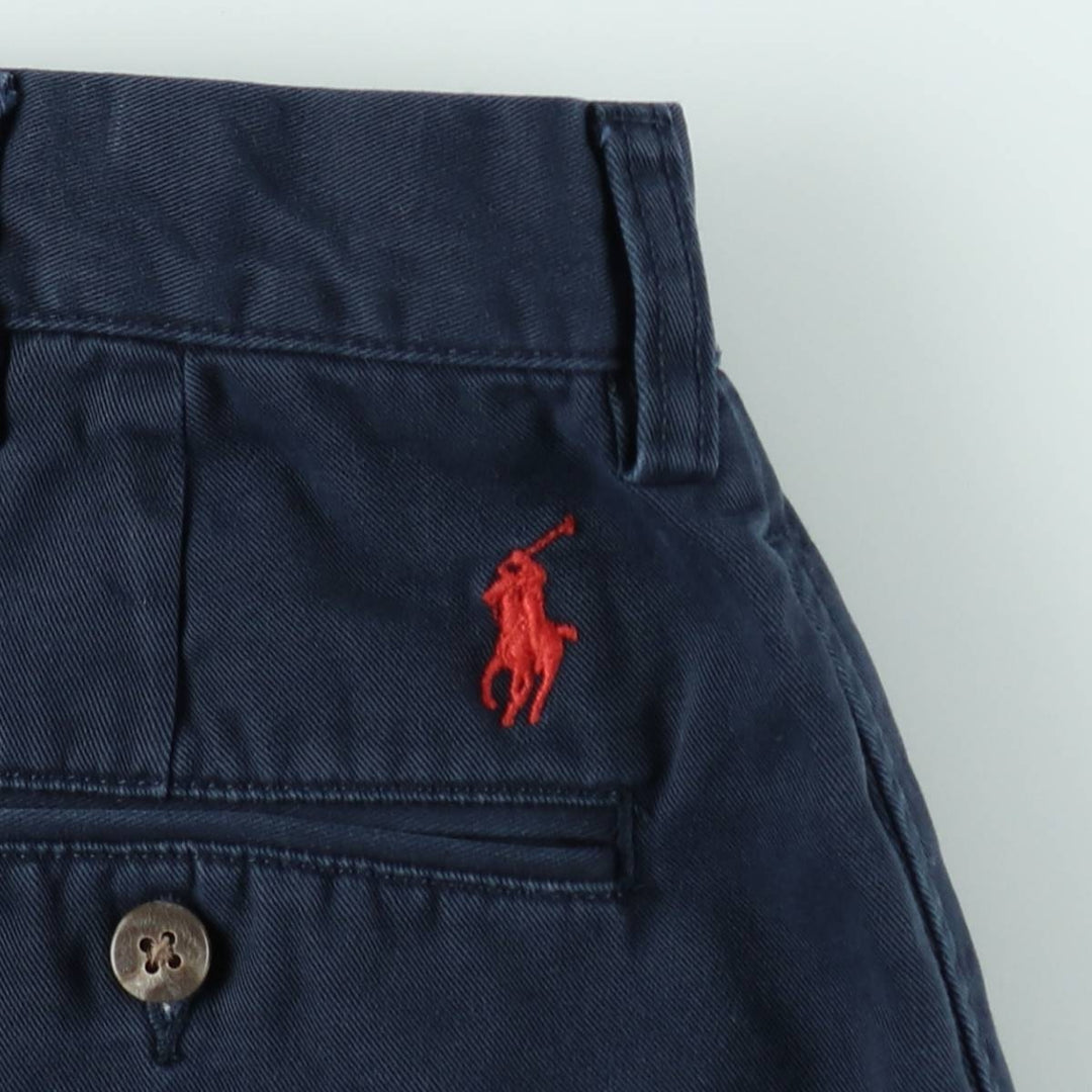 Ralph Lauren POLO by Ralph Lauren ETHAN PANT Two-pleat chino pants for men, size W34 cotton navy blue type Vintage Second Hand