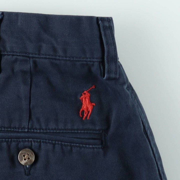 Ralph Lauren POLO by Ralph Lauren ETHAN PANT Two-pleat chino pants for men, size W34 cotton navy blue type Vintage Second Hand