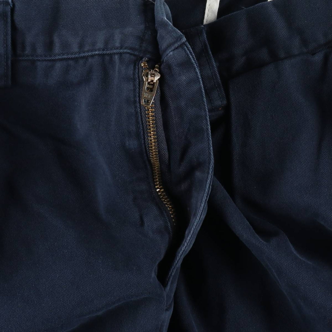 Ralph Lauren POLO by Ralph Lauren ETHAN PANT Two-pleat chino pants for men, size W34 cotton navy blue type Vintage Second Hand