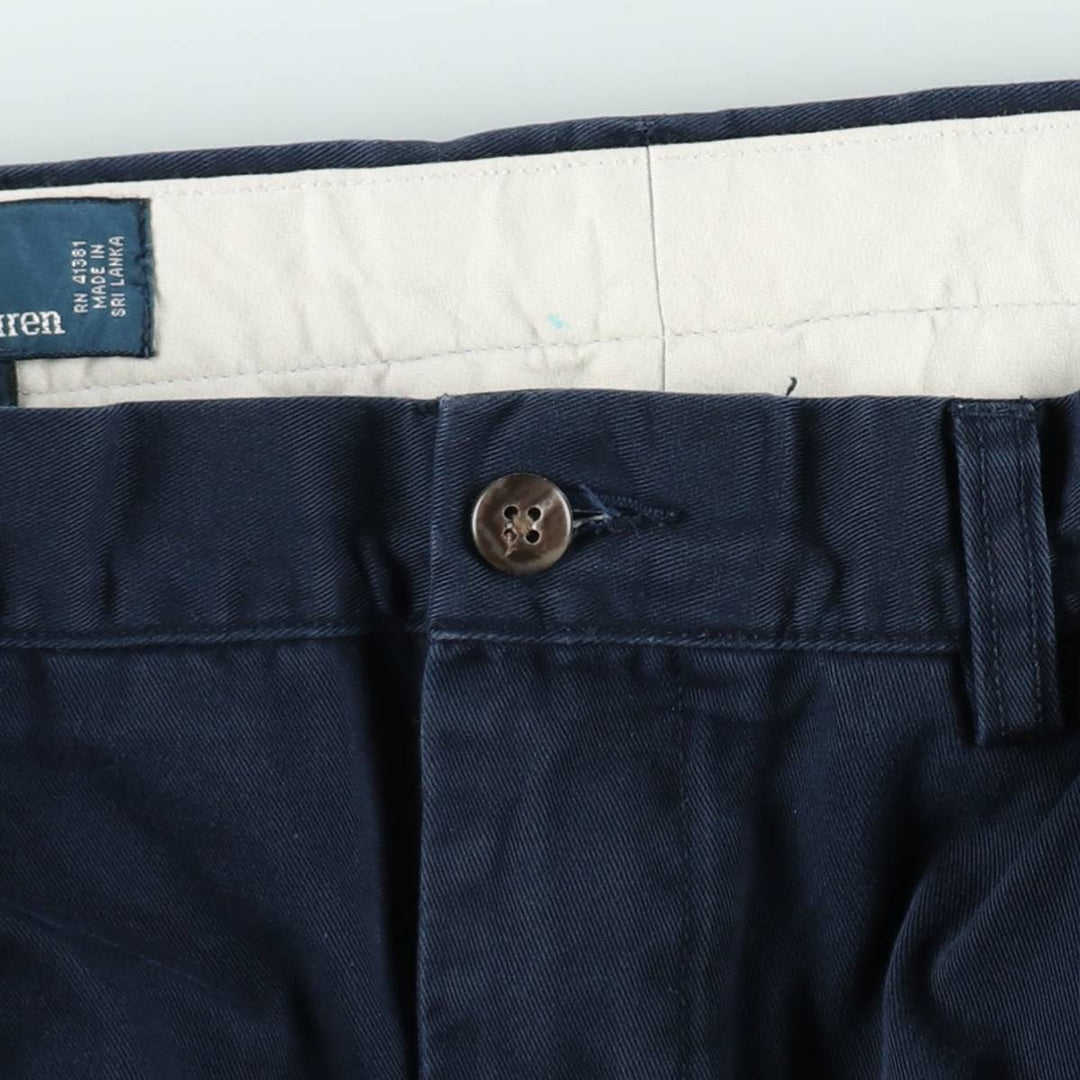 Ralph Lauren POLO by Ralph Lauren ETHAN PANT Two-pleat chino pants for men, size W34 cotton navy blue type Vintage Second Hand
