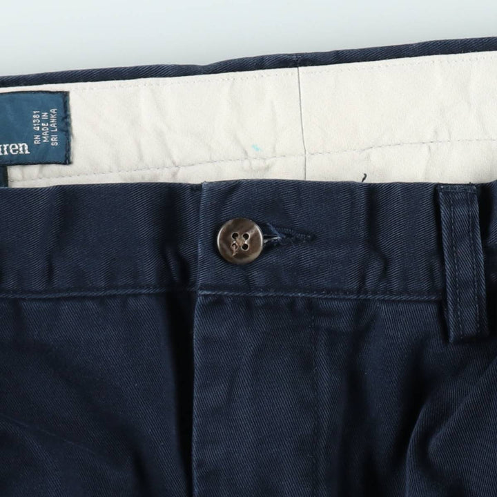 Ralph Lauren POLO by Ralph Lauren ETHAN PANT Two-pleat chino pants for men, size W34 cotton navy blue type Vintage Second Hand