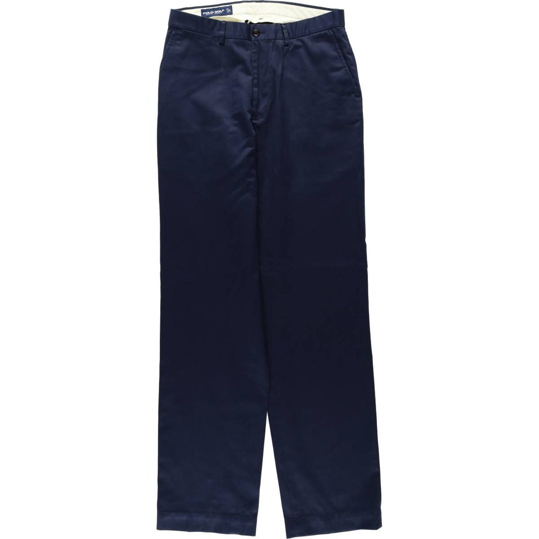 Ralph Lauren POLO GOLF Chino Pants, Men's Size W31 (approx.) Pima Cotton navy blue type Vintage Second Hand