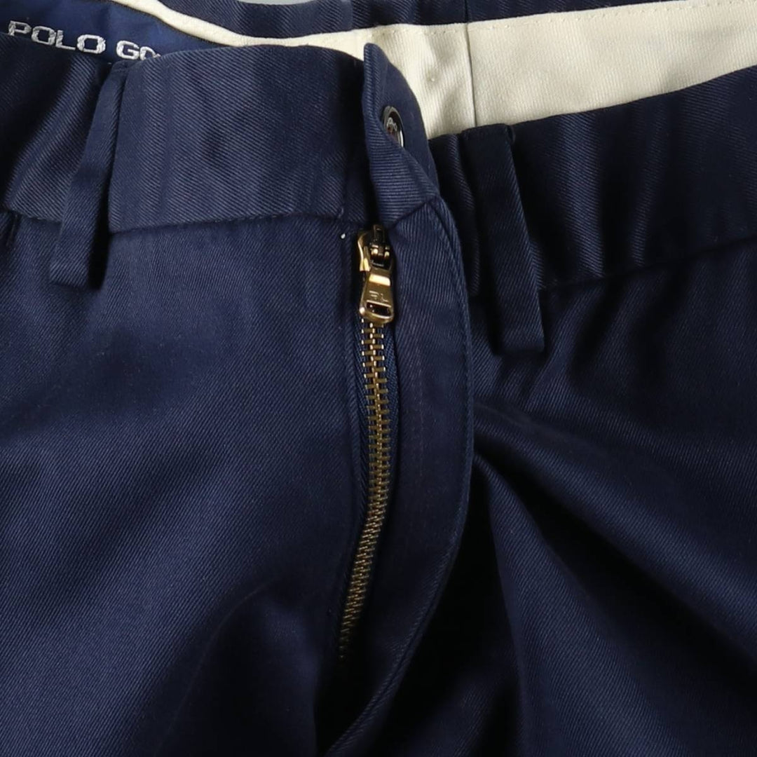 Ralph Lauren POLO GOLF Chino Pants, Men's Size W31 (approx.) Pima Cotton navy blue type Vintage Second Hand