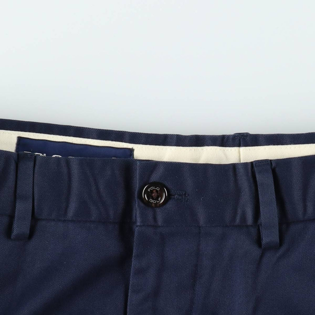 Ralph Lauren POLO GOLF Chino Pants, Men's Size W31 (approx.) Pima Cotton navy blue type Vintage Second Hand
