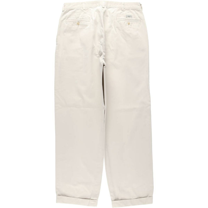 Ralph Lauren POLO by Ralph Lauren HAMMOND PANT, two-pleat chino pants, men's, w34 equivalent cotton Beige type Vintage Second Hand