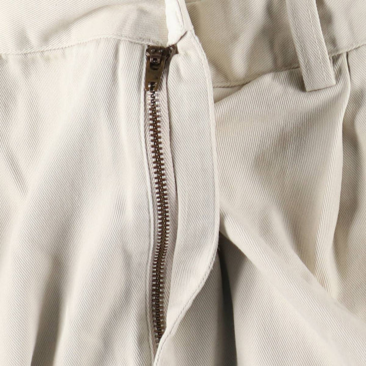 Ralph Lauren POLO by Ralph Lauren HAMMOND PANT, two-pleat chino pants, men's, w34 equivalent cotton Beige type Vintage Second Hand