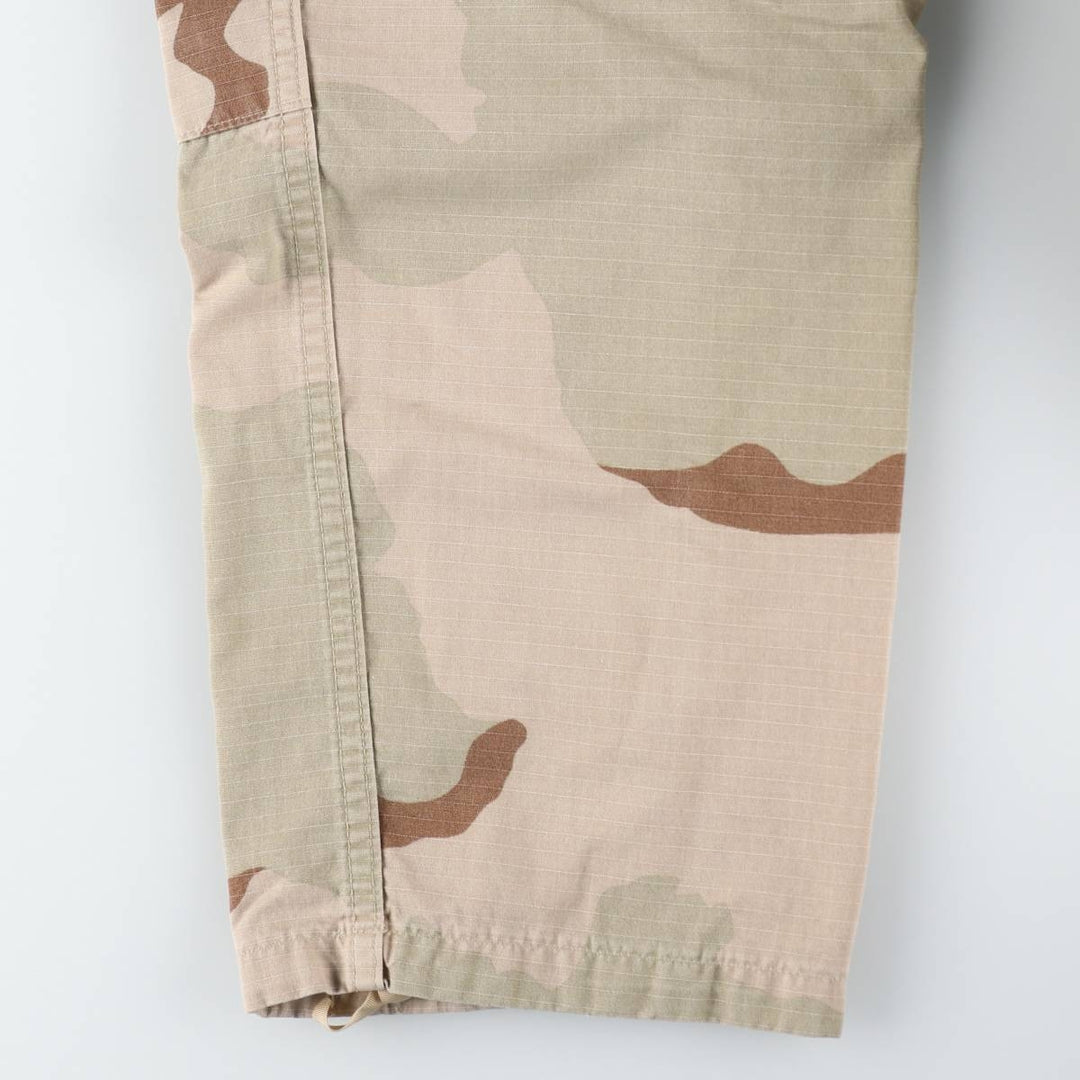 1990'S US Military Issue Camouflage Pattern 3C Desert Camo Ripstop Military Cargo Pants Combat Pants Made in USA Men's W33 cotton Beige type Vintage Second Hand