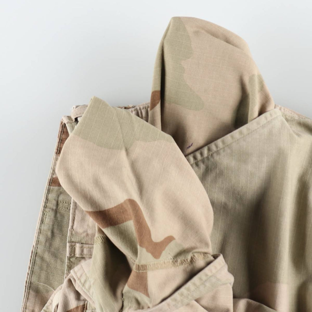1990'S US Military Issue Camouflage Pattern 3C Desert Camo Ripstop Military Cargo Pants Combat Pants Made in USA Men's W33 cotton Beige type Vintage Second Hand