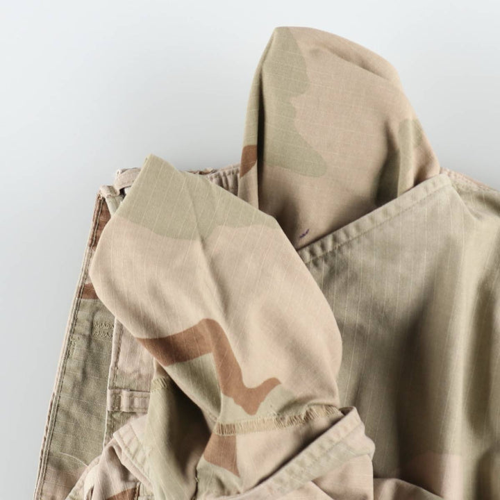 1990'S US Military Issue Camouflage Pattern 3C Desert Camo Ripstop Military Cargo Pants Combat Pants Made in USA Men's W33 cotton Beige type Vintage Second Hand