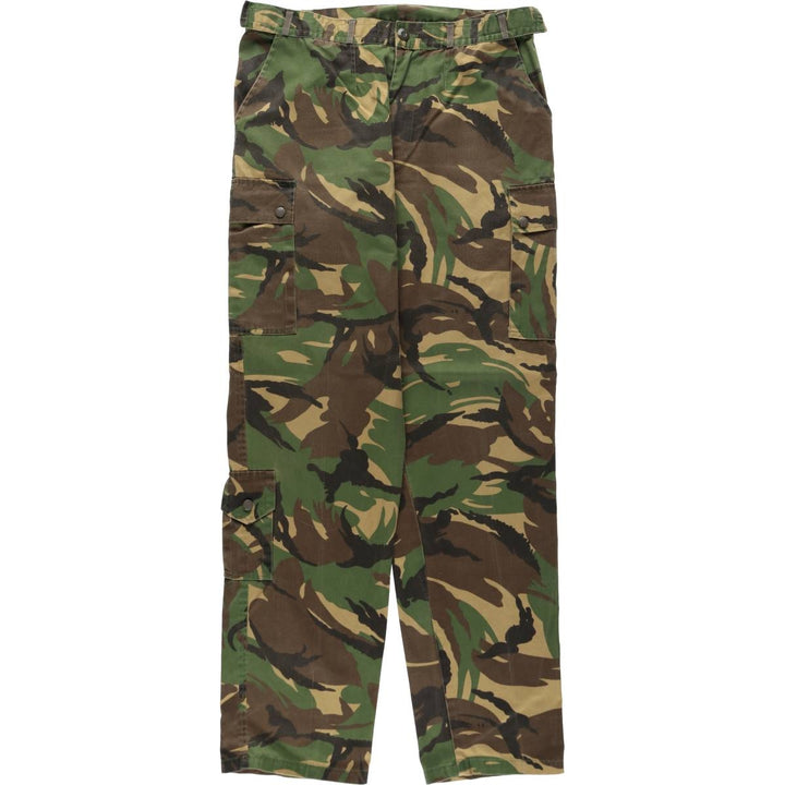 1990'S Dutch Army FOSTEX GARMENTS Camouflage Pattern DPM Camo Military Combat Pants Men's W37 (approx.) Vintage cotton Khaki type Vintage Second Hand