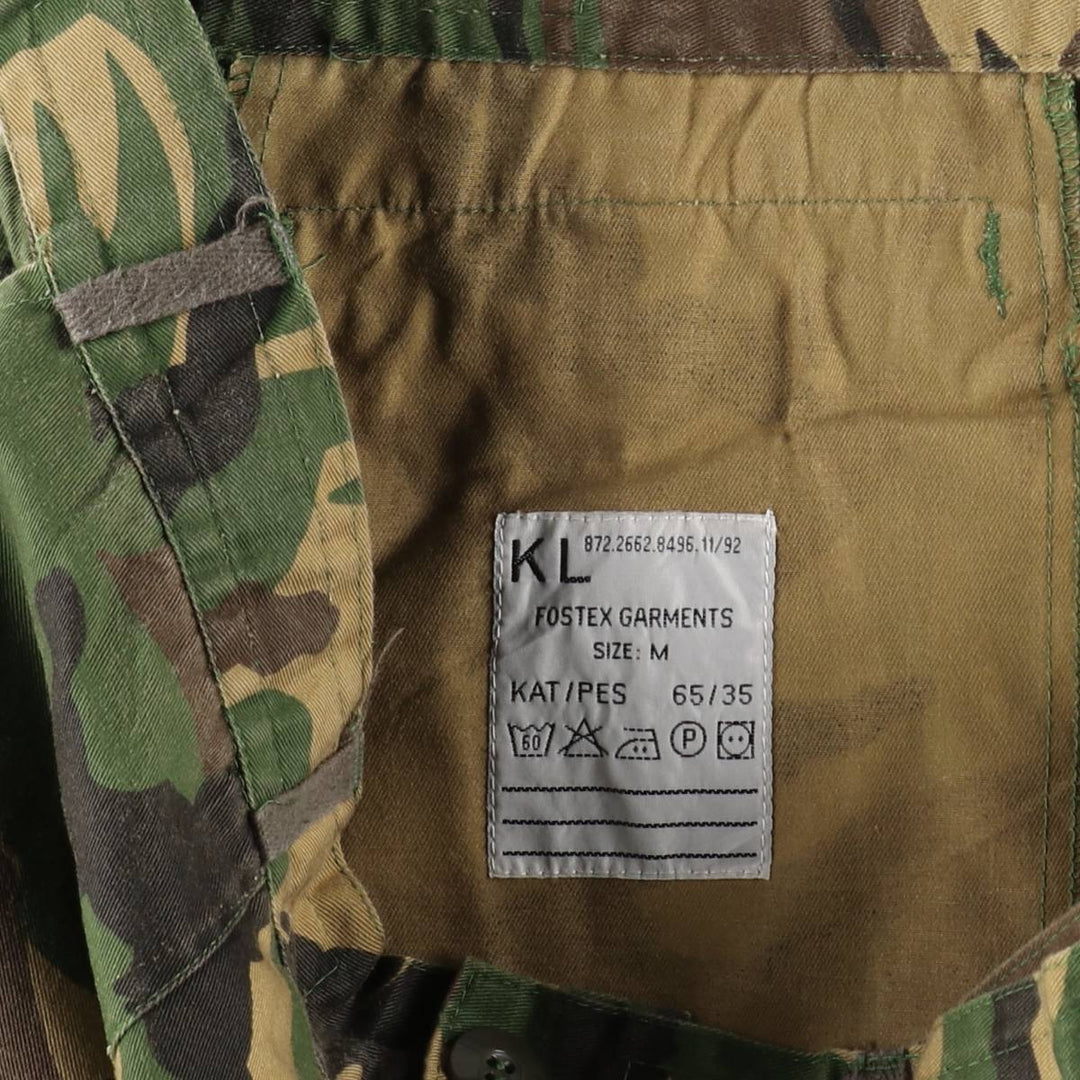 1990'S Dutch Army FOSTEX GARMENTS Camouflage Pattern DPM Camo Military Combat Pants Men's W37 (approx.) Vintage cotton Khaki type Vintage Second Hand