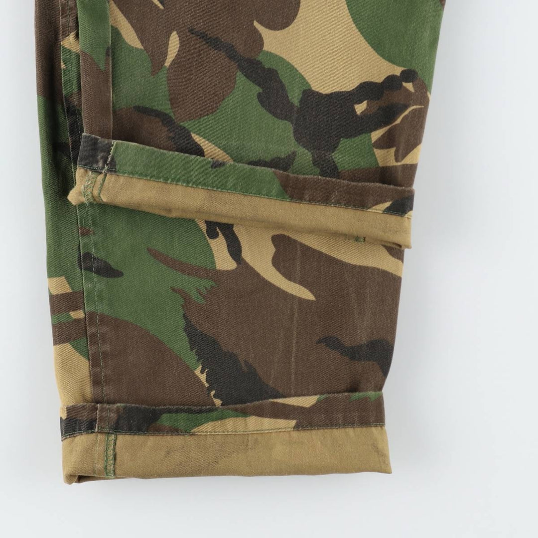 1990'S Dutch Army FOSTEX GARMENTS Camouflage Pattern DPM Camo Military Combat Pants Men's W37 (approx.) Vintage cotton Khaki type Vintage Second Hand