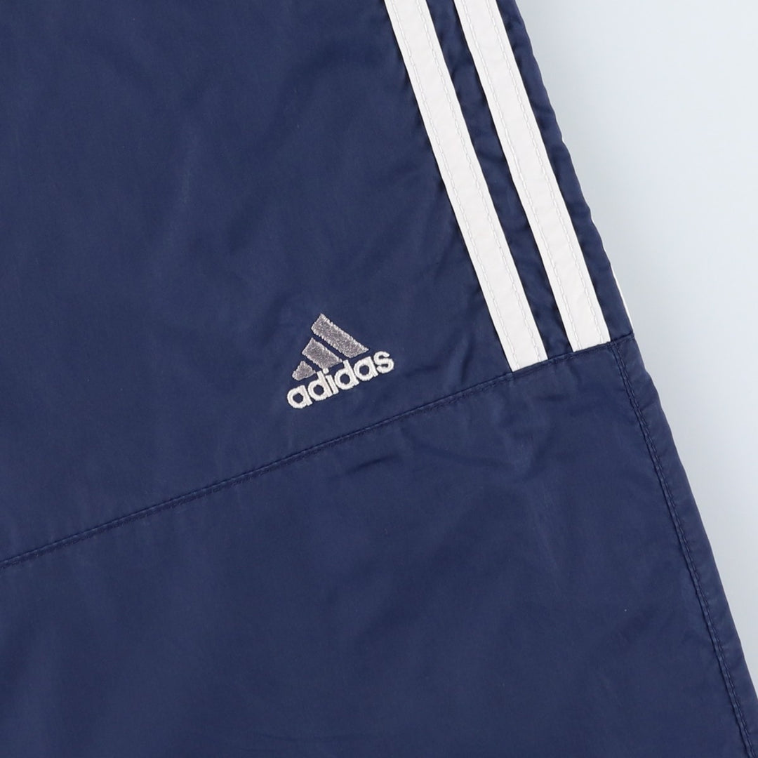 00'S Adidas nylon pants, rustling pants, men's size L Nylon navy blue type Vintage Second Hand