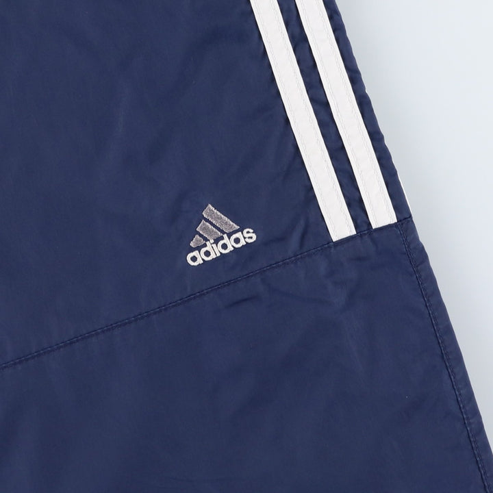 00'S Adidas nylon pants, rustling pants, men's size L Nylon navy blue type Vintage Second Hand