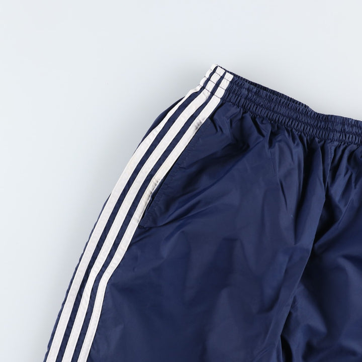 00'S Adidas nylon pants, rustling pants, men's size L Nylon navy blue type Vintage Second Hand