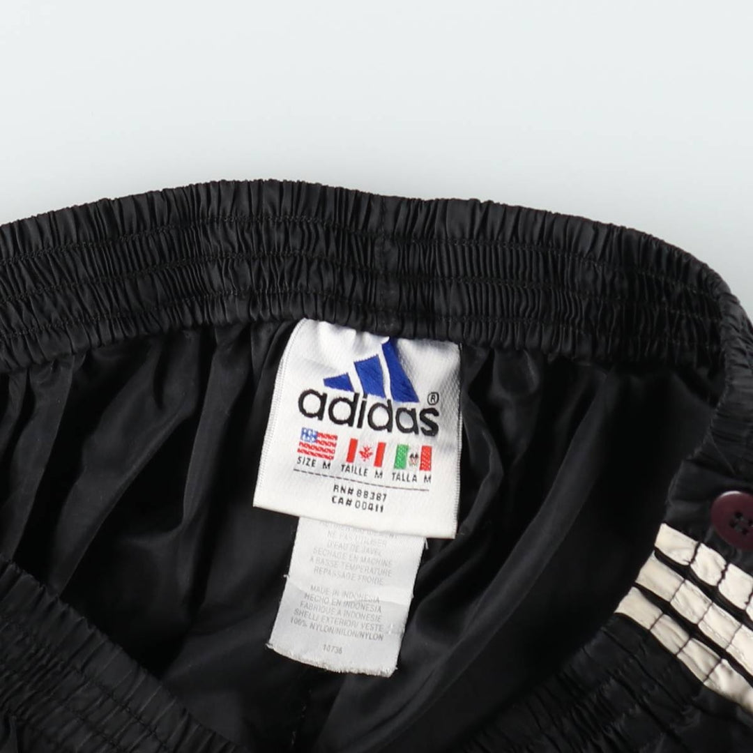 Vintage 90s-00'S Adidas nylon pants, crinkle pants, men's size M unclear black type Vintage Second Hand