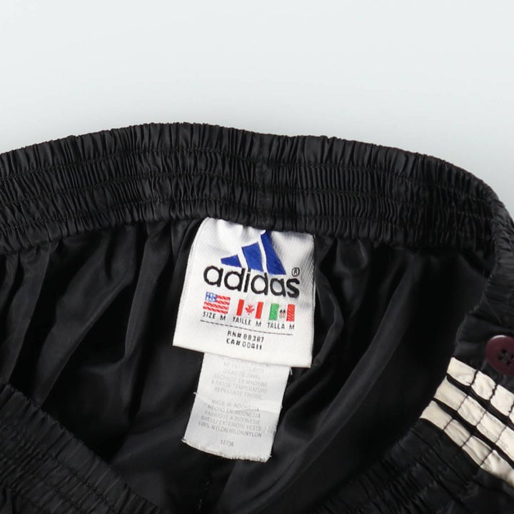 Vintage 90s-00'S Adidas nylon pants, crinkle pants, men's size M unclear black type Vintage Second Hand