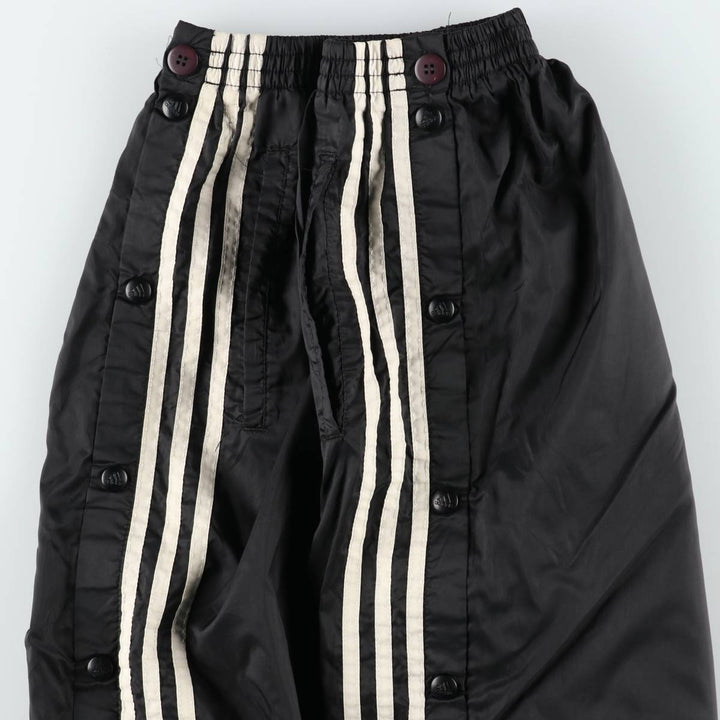 Vintage 90s-00'S Adidas nylon pants, crinkle pants, men's size M unclear black type Vintage Second Hand
