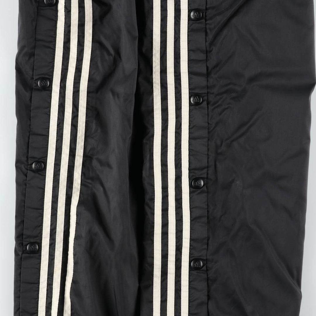 Vintage 90s-00'S Adidas nylon pants, crinkle pants, men's size M unclear black type Vintage Second Hand