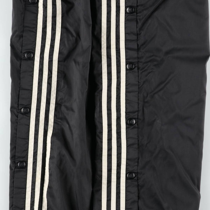 Vintage 90s-00'S Adidas nylon pants, crinkle pants, men's size M unclear black type Vintage Second Hand