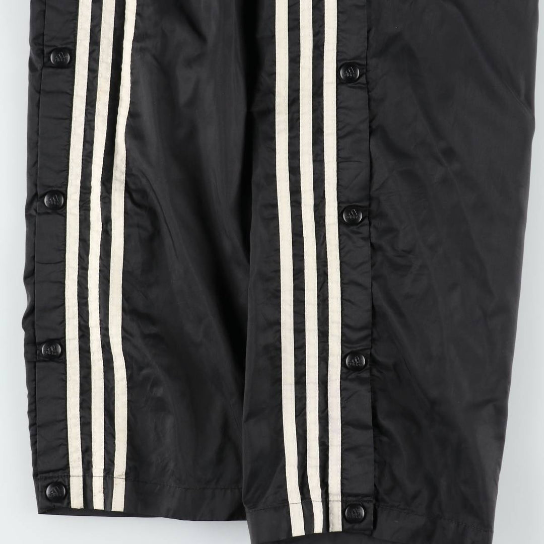 Vintage 90s-00'S Adidas nylon pants, crinkle pants, men's size M unclear black type Vintage Second Hand