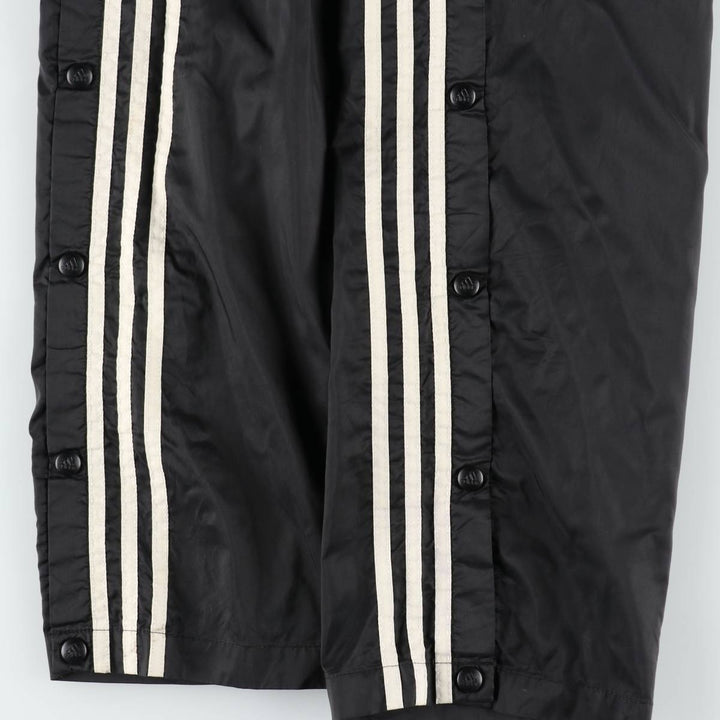 Vintage 90s-00'S Adidas nylon pants, crinkle pants, men's size M unclear black type Vintage Second Hand