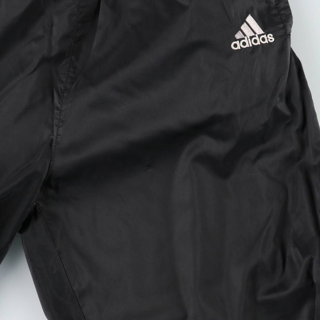 Vintage 90s-00'S Adidas nylon pants, crinkle pants, men's size M unclear black type Vintage Second Hand