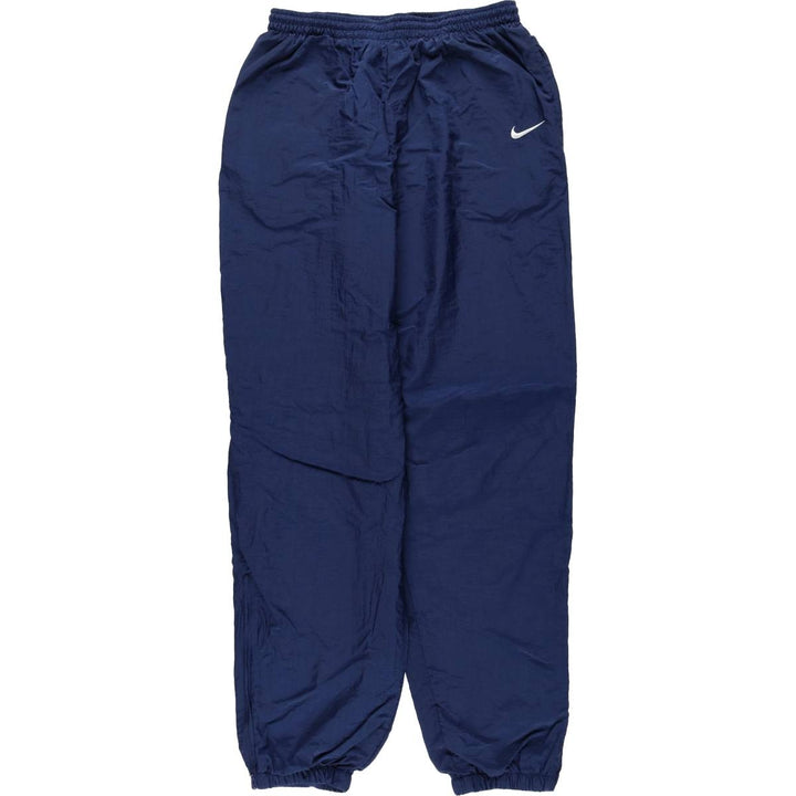 90'S Nike Warm-Up Pants, Nylon, Shaka Shaka Pants, Men's Size L, Vintage polyester navy blue type Vintage Second Hand