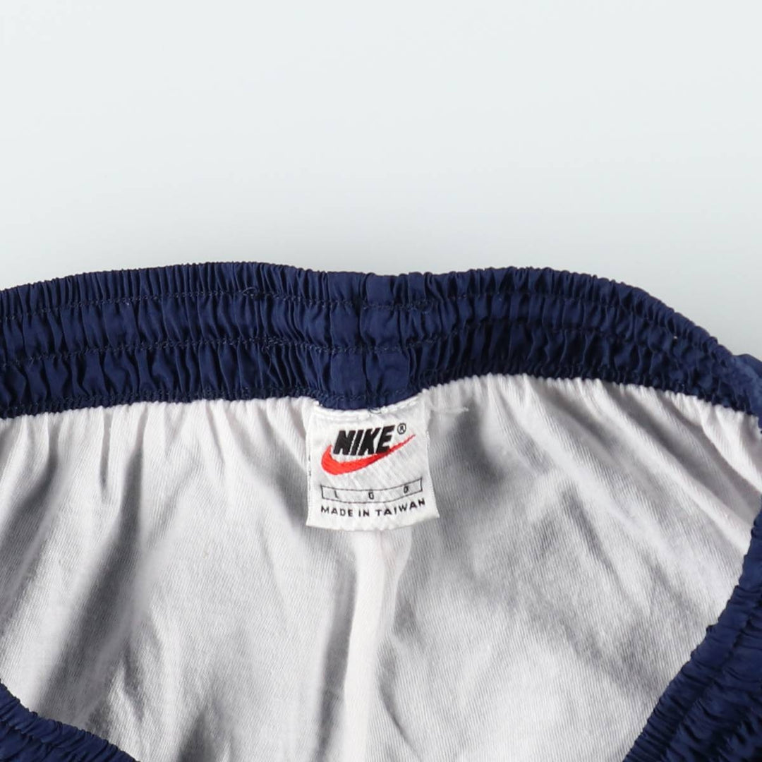 90'S Nike Warm-Up Pants, Nylon, Shaka Shaka Pants, Men's Size L, Vintage polyester navy blue type Vintage Second Hand
