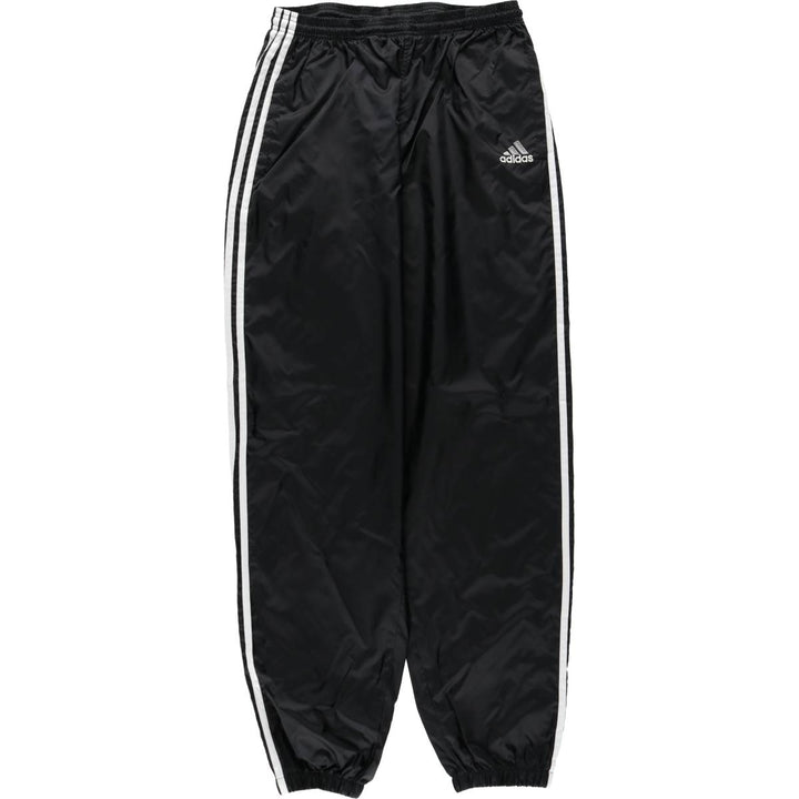 90s~00'S Adidas nylon pants, rustling pants, men's XL size, vintage Nylon black type Vintage Second Hand