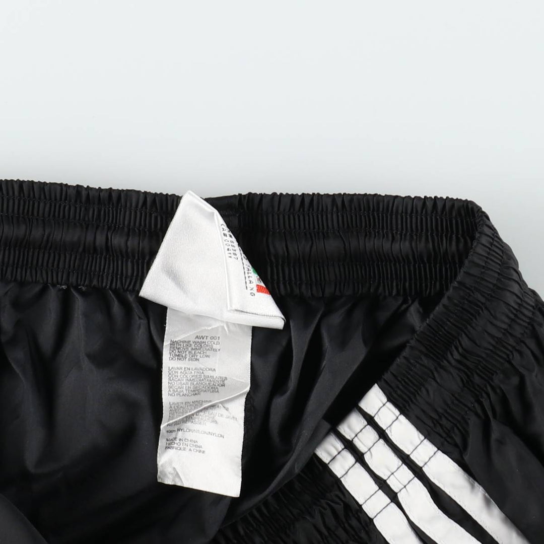 90s~00'S Adidas nylon pants, rustling pants, men's XL size, vintage Nylon black type Vintage Second Hand