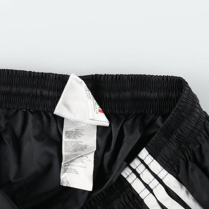 90s~00'S Adidas nylon pants, rustling pants, men's XL size, vintage Nylon black type Vintage Second Hand