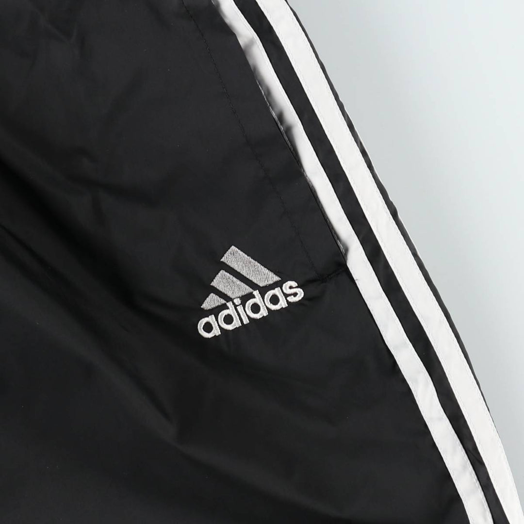 90s~00'S Adidas nylon pants, rustling pants, men's XL size, vintage Nylon black type Vintage Second Hand