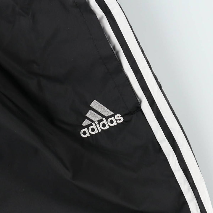 90s~00'S Adidas nylon pants, rustling pants, men's XL size, vintage Nylon black type Vintage Second Hand