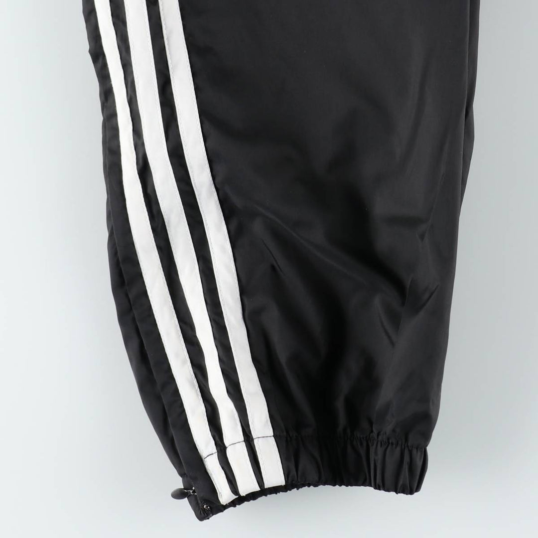 90s~00'S Adidas nylon pants, rustling pants, men's XL size, vintage Nylon black type Vintage Second Hand