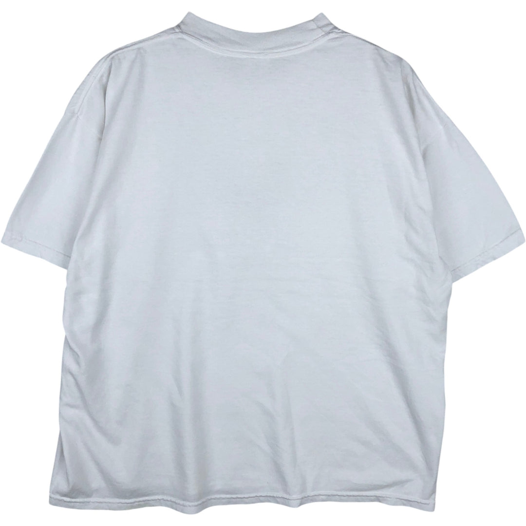 Jerzees Cat Pattern Animal T-Shirt, Men's Size XL (approx.) cotton white type Vintage Second Hand