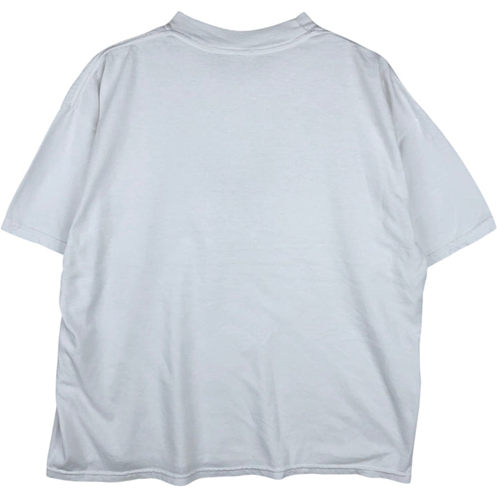 Jerzees Cat Pattern Animal T-Shirt, Men's Size XL (approx.) cotton white type Vintage Second Hand