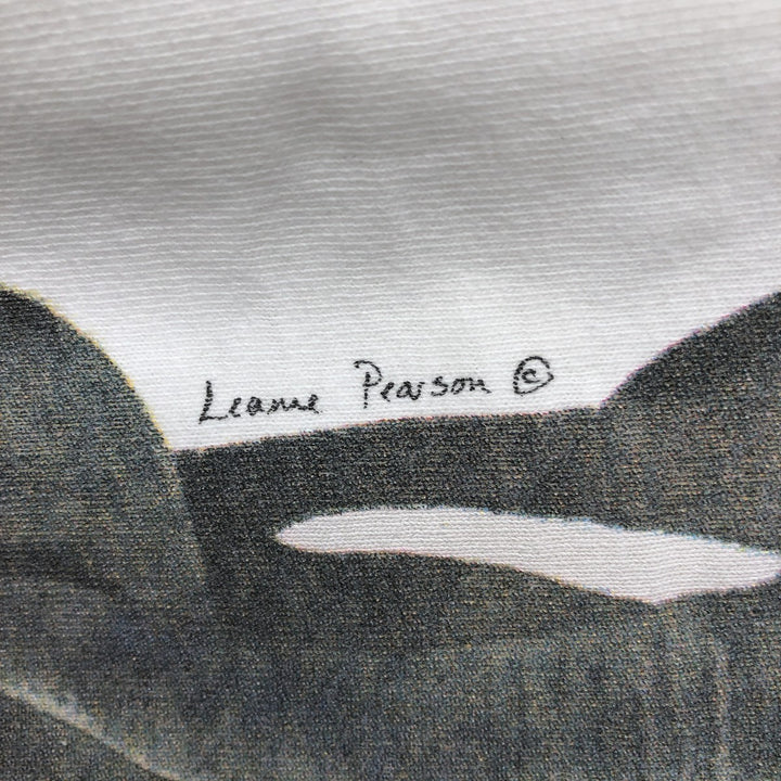 90'S Murina Elephant Pattern Animal T-Shirt, Made in USA, Men's Size L (Equivalent), Vintage cotton white type Vintage Second Hand
