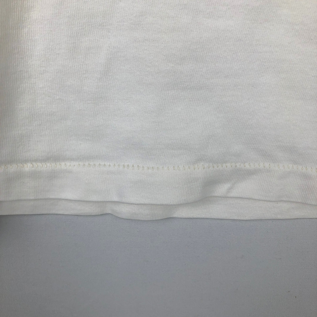 ONE PLANET Elephant Pattern Animal T-Shirt, Made in USA, Men's Size L (equivalent), Single Stitch cotton white type Vintage Second Hand