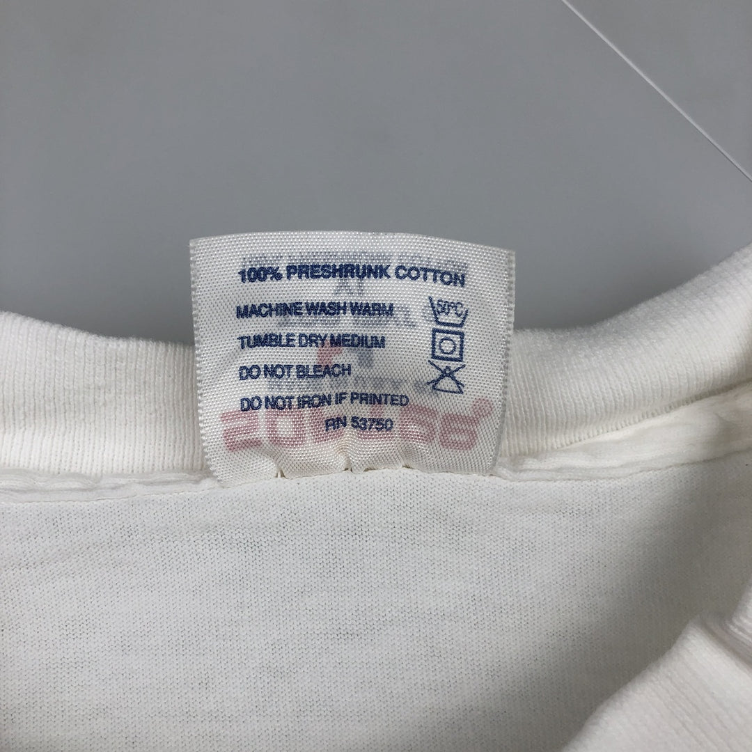90'S SOF TEE Pig Pattern Animal T-Shirt, Made in USA, Men's XL equivalent, Vintage cotton white type Vintage Second Hand