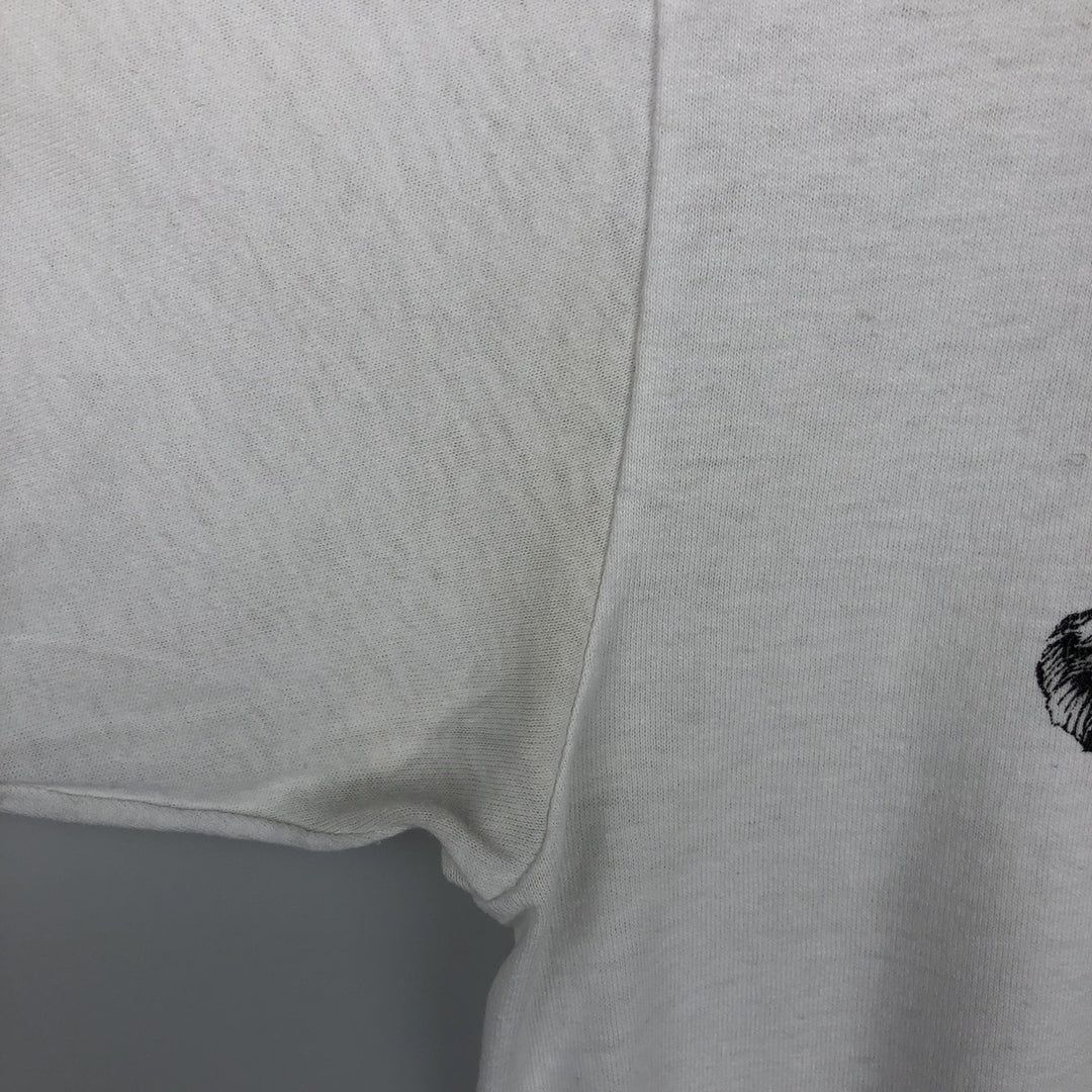 90'S Hanes HEAVYWEIGHT 50 cotton white type Vintage Second Hand
