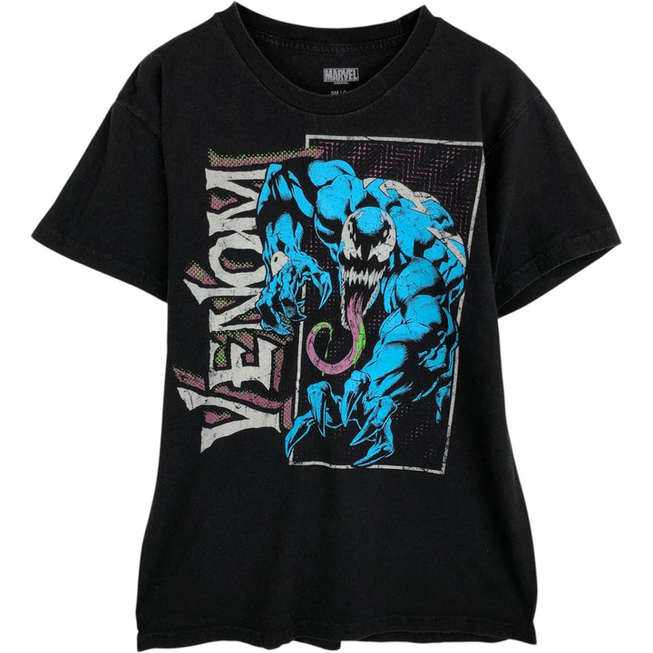 Marvel Venom Character Print T-Shirt (Men's Size S) cotton black type Vintage Second Hand