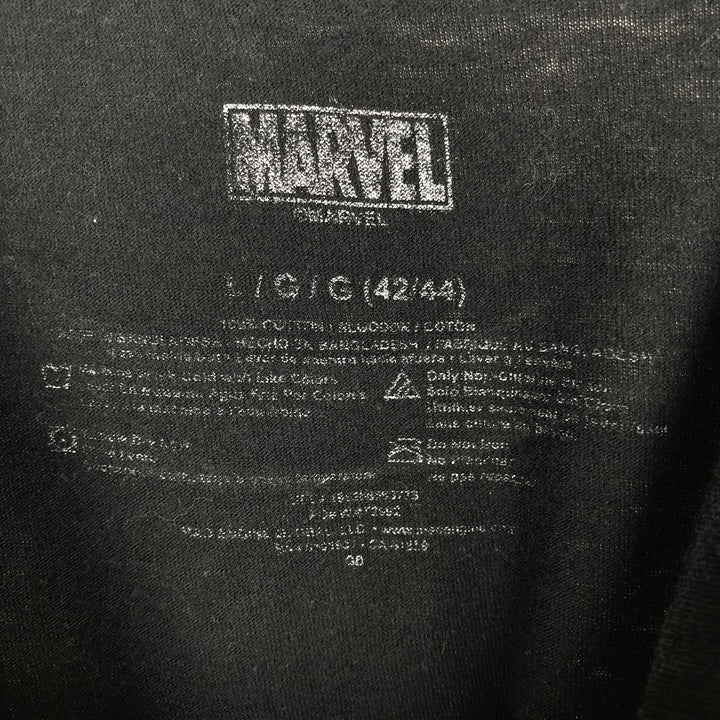 MARVEL COMICS Spider-Man Character Print T-Shirt (Men's Size L) cotton black type Vintage Second Hand