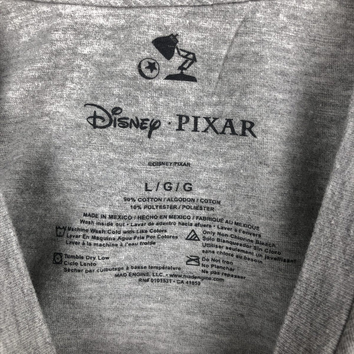 PIXAR Up (Carl Fredricksen's Flying House) Carl Fredricksen Character Print T-Shirt, Men's Size L (approx.) cotton gray type Vintage Second Hand
