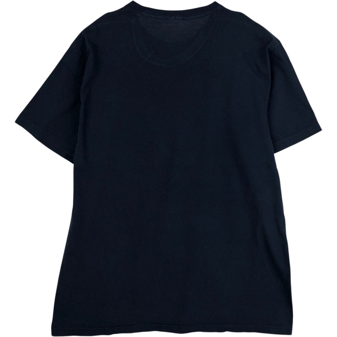 Minions character print T-shirt, men's size XL. cotton navy blue type Vintage Second Hand