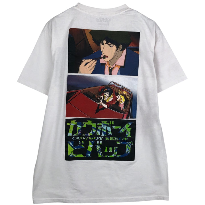 COWBOY BEBOP Cowboy Bebop Anime Character Print T-Shirt, Men's Size Small cotton white type Vintage Second Hand